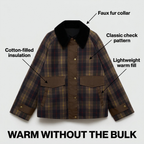 Leighton | Plaid Button-Down Jacket with Faux Fur Collar for Women