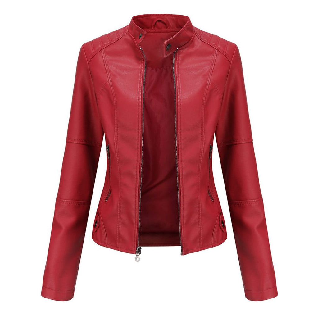 Ilana | Leather Zip-Up Jacket for Women