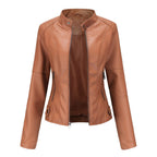 Ilana | Leather Zip-Up Jacket for Women