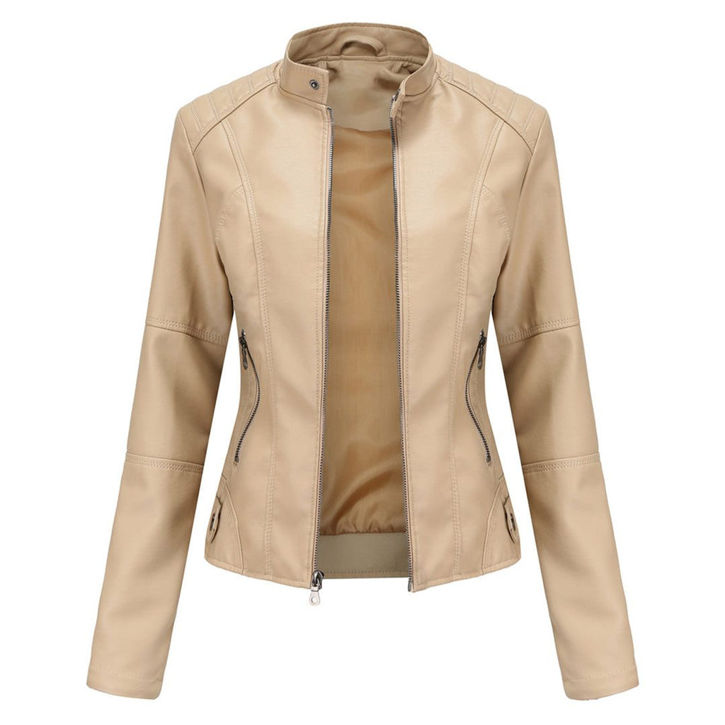 Ilana | Leather Zip-Up Jacket for Women