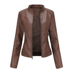 Ilana | Leather Zip-Up Jacket for Women