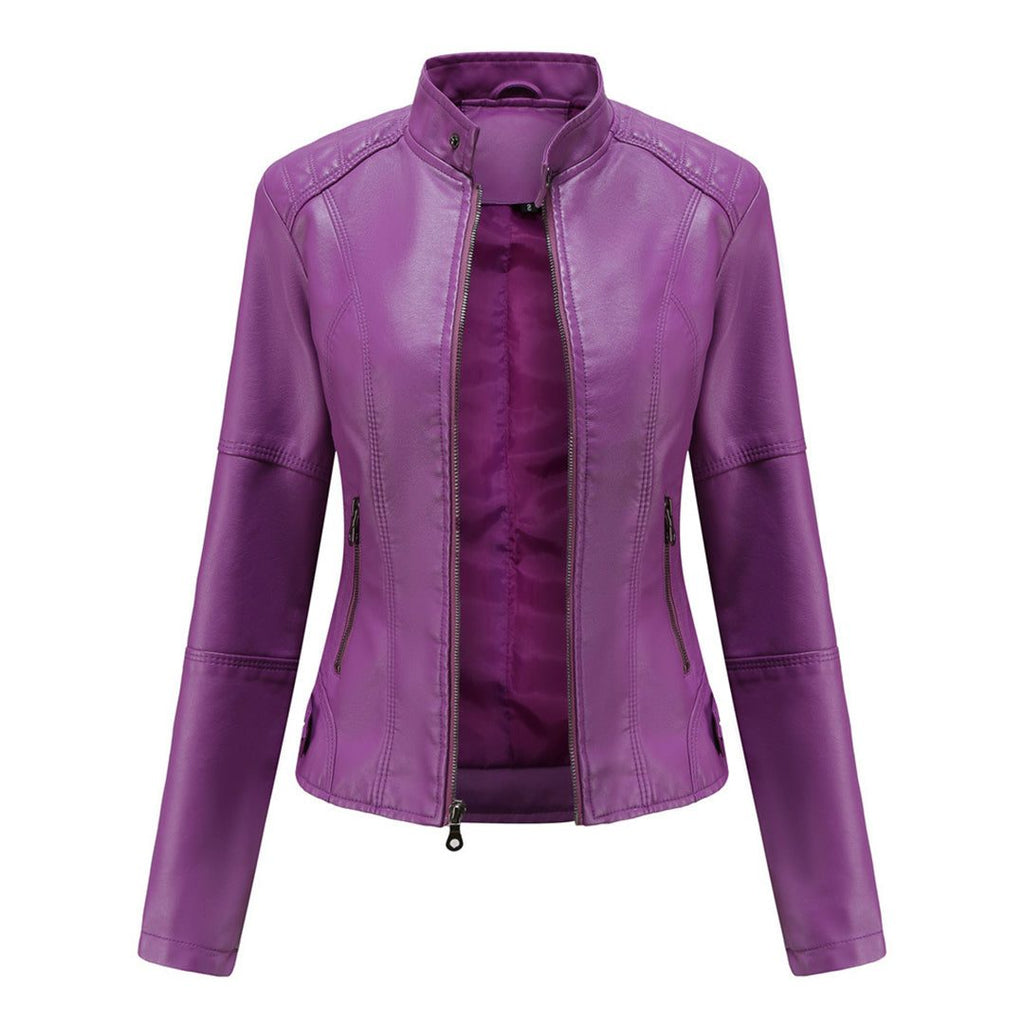 Ilana | Leather Zip-Up Jacket for Women