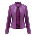 Ilana | Leather Zip-Up Jacket for Women