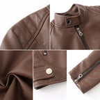 Ilana | Leather Zip-Up Jacket for Women