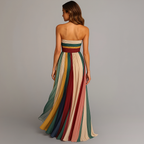 Cesca | Pleated Maxi Strapless Dress for Women