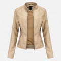 Zuri | Cropped Zip-Up Leather Jacket for Women