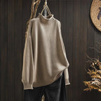 Iolanda | Textured Wool Crew Neck Sweater with Long Sleeves for Women