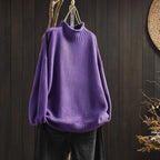 Iolanda | Textured Wool Crew Neck Sweater with Long Sleeves for Women