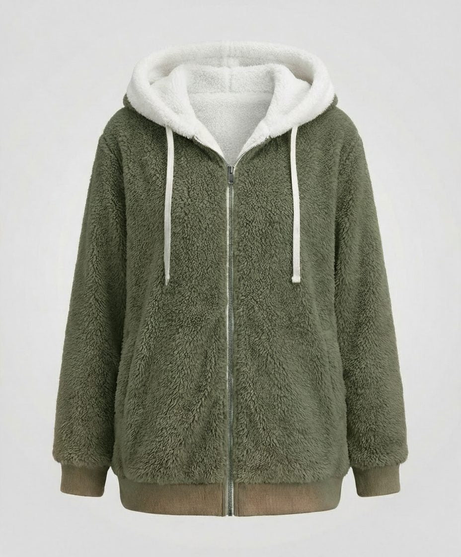 Iolanthe | Oversized Hooded Fleece Jacket for Women