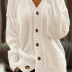 Isabeau | Cable Knit Button Cardigan for Women