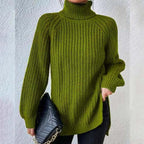 Ivy | Ribbed Knit Jumper with Roll Neck for Women