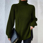 Ivy | Ribbed Knit Jumper with Roll Neck for Women