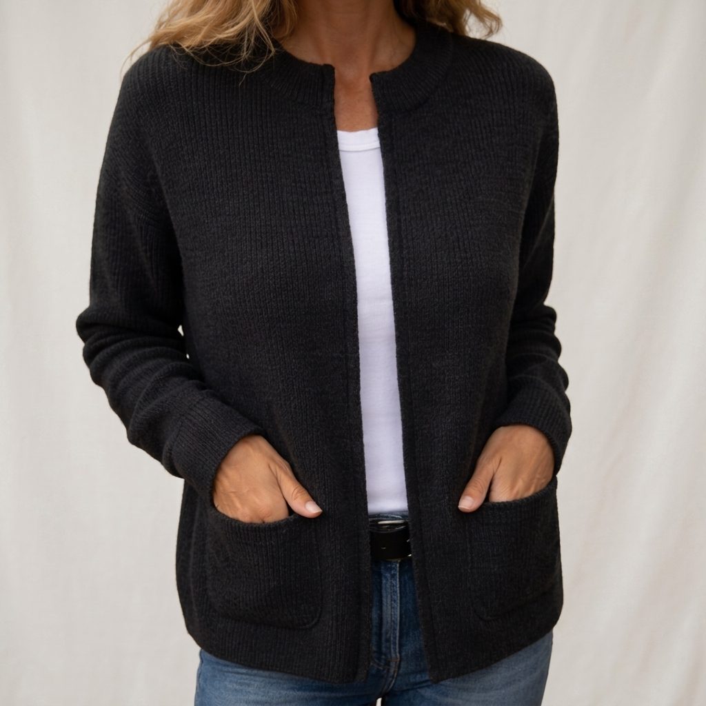 Joscelin | Ribbed Knit Cardigan with Pockets for Women