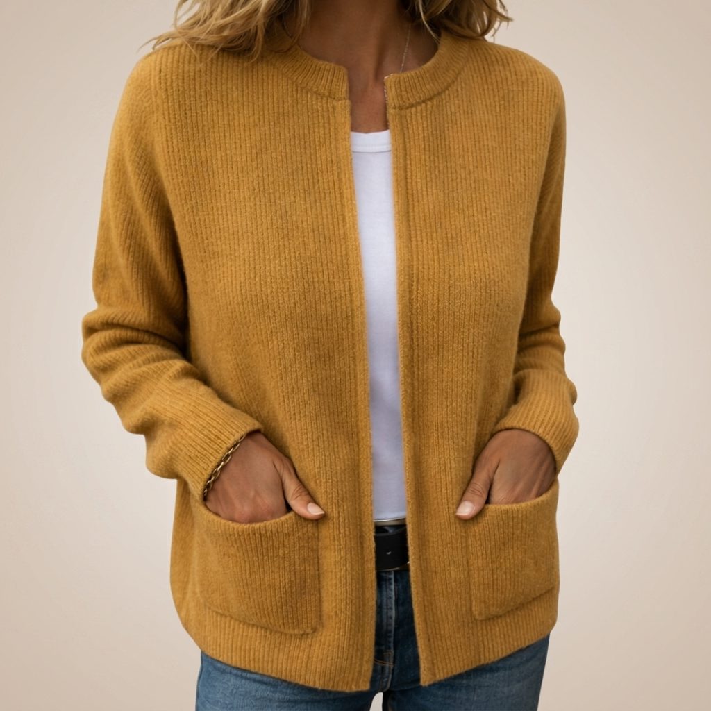 Joscelin | Ribbed Knit Cardigan with Pockets for Women