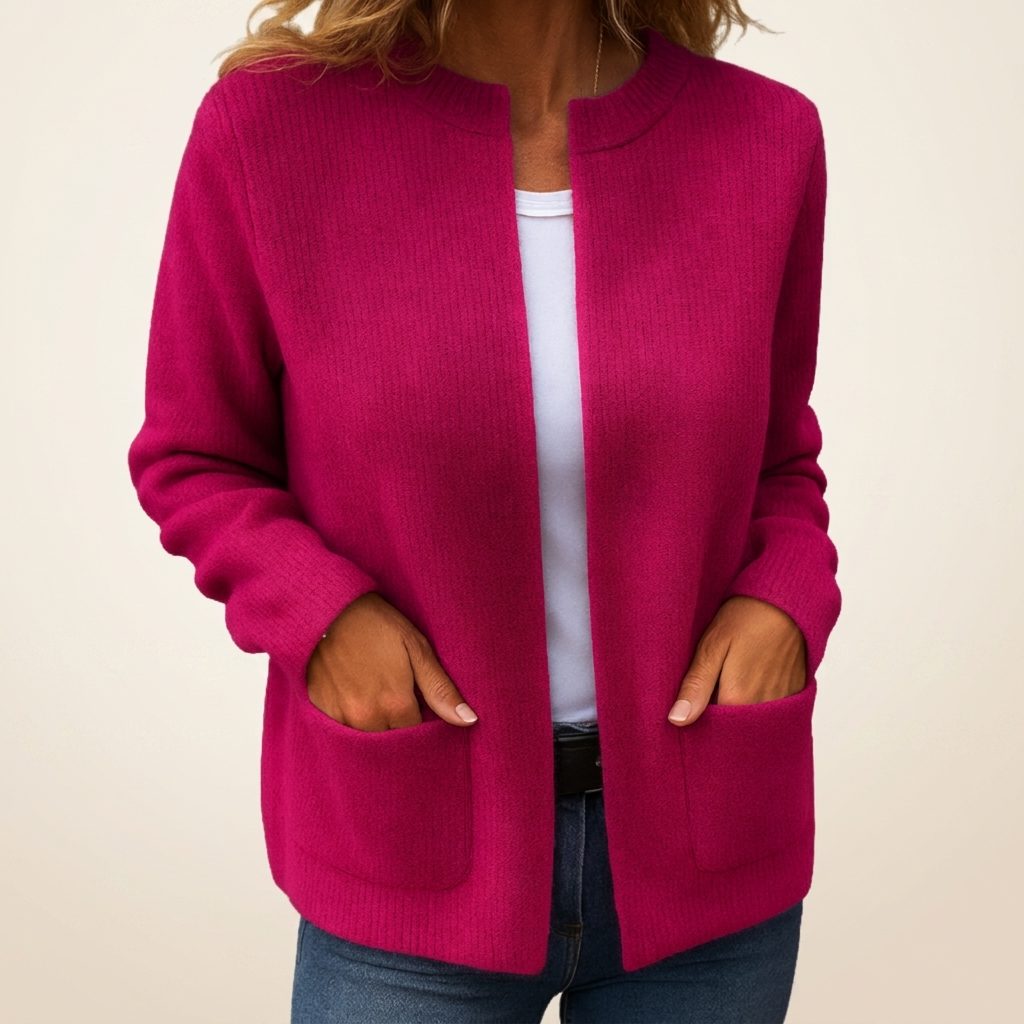 Joscelin | Ribbed Knit Cardigan with Pockets for Women