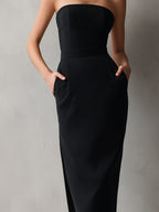 Kaia | Strapless Bodycon Midi Dress for Women