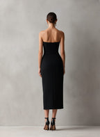 Kaia | Strapless Bodycon Midi Dress for Women
