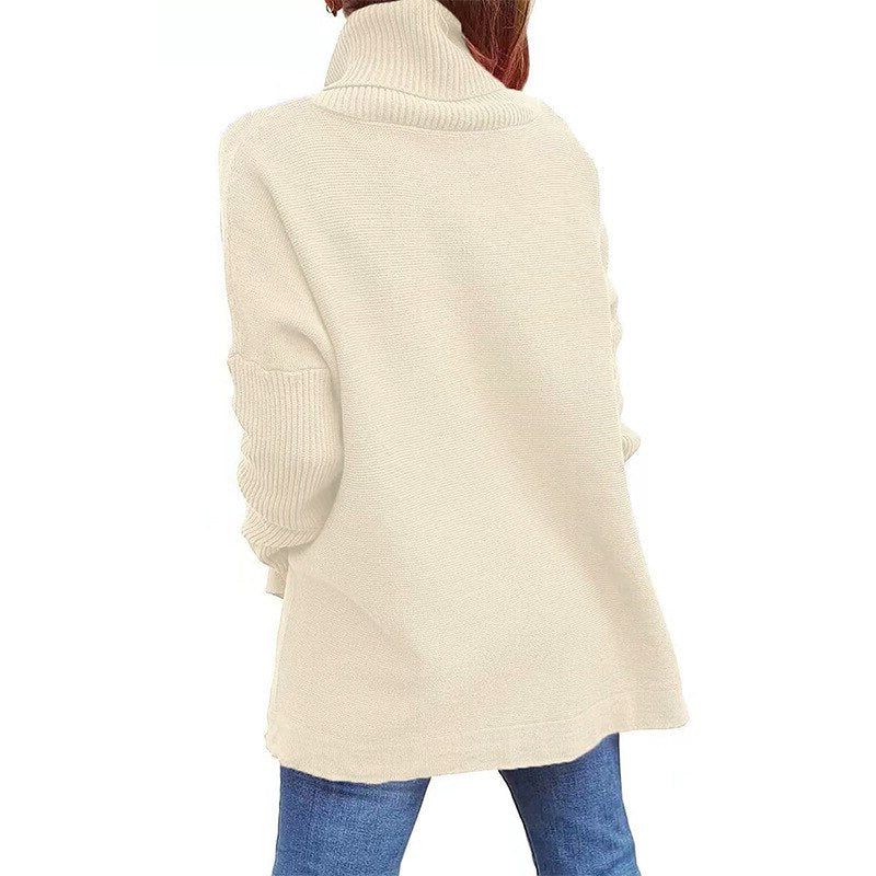 Kalliope | Ribbed Knit Turtleneck Sweater for Women