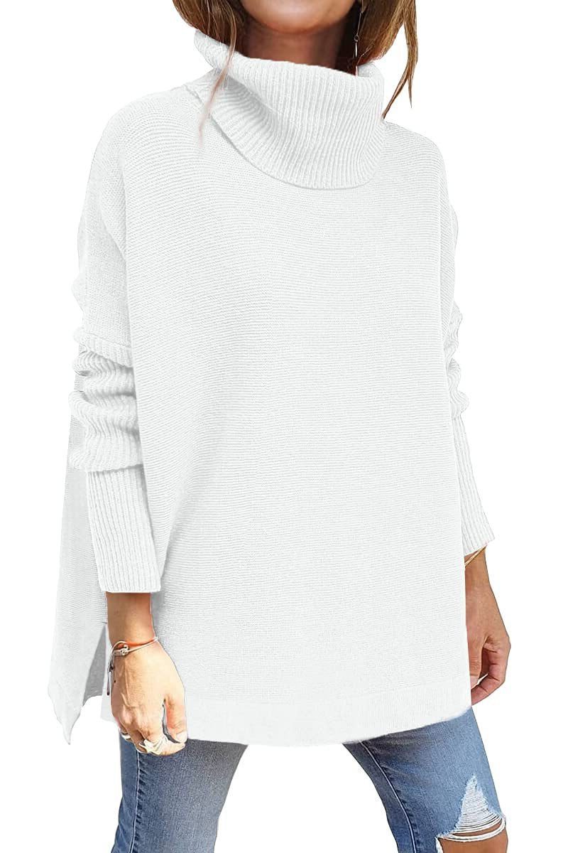Kalliope | Ribbed Knit Turtleneck Sweater for Women