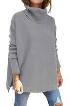 Kalliope | Ribbed Knit Turtleneck Sweater for Women