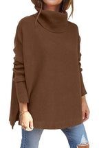 Kalliope | Ribbed Knit Turtleneck Sweater for Women