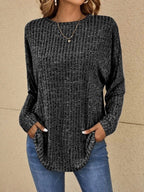 Keilani | Ribbed Knit Oversized Sweater with Long Sleeves for Women