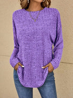 Keilani | Ribbed Knit Oversized Sweater with Long Sleeves for Women