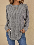 Keilani | Ribbed Knit Oversized Sweater with Long Sleeves for Women