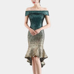 Kerensa | Sequin Off-Shoulder Midi Dress for Women