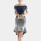 Kerensa | Sequin Off-Shoulder Midi Dress for Women