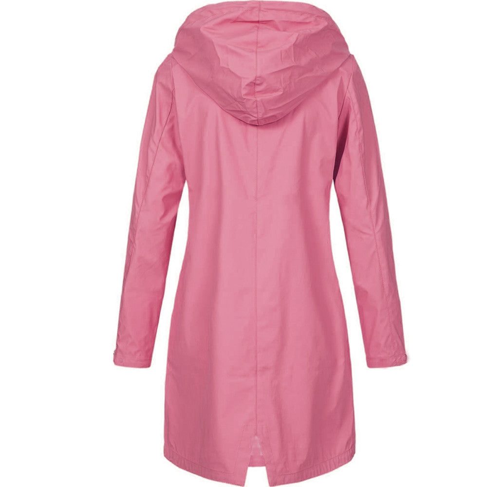 Kiri | Hooded A-Line Longline Rain Jacket for Women