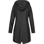 Kiri | Hooded A-Line Longline Rain Jacket for Women