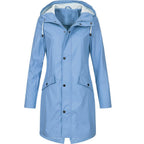 Kiri | Hooded A-Line Longline Rain Jacket for Women