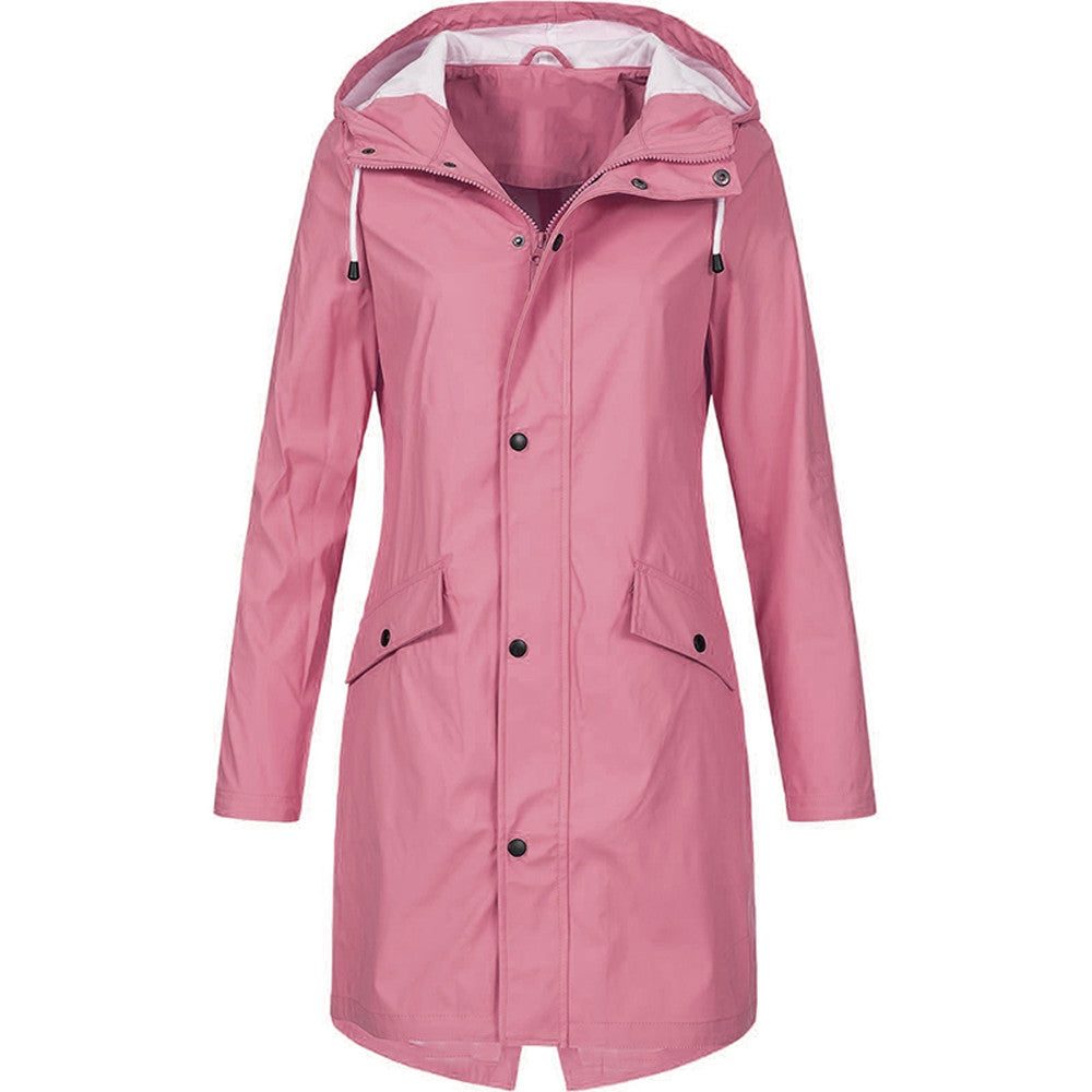Kiri | Hooded A-Line Longline Rain Jacket for Women