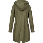 Kiri | Hooded A-Line Longline Rain Jacket for Women