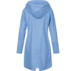 Kiri | Hooded A-Line Longline Rain Jacket for Women