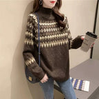 Klarissa | Fair Isle Sweater with Turtleneck for Women