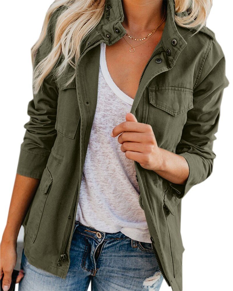 Liviana | Utility Jacket with Stand Collar for Women