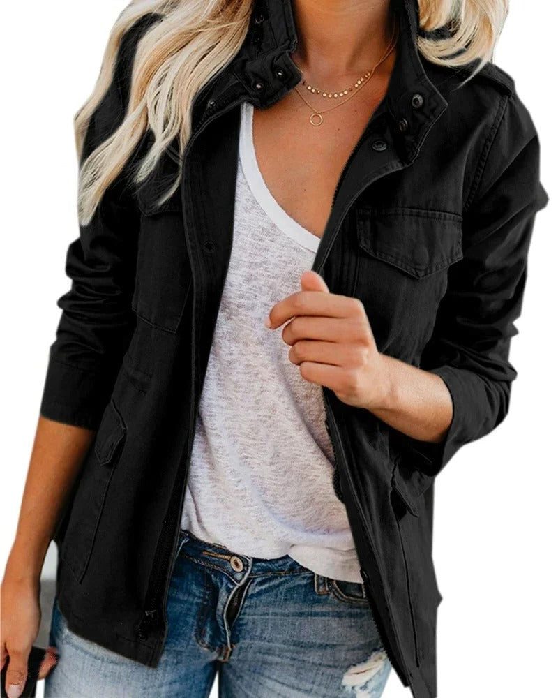 Liviana | Utility Jacket with Stand Collar for Women