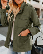 Liviana | Utility Jacket with Stand Collar for Women