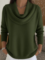 Lourdes | Knit Jumper with Cowl Neck and Long Sleeves for Women