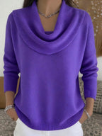 Lourdes | Knit Jumper with Cowl Neck and Long Sleeves for Women
