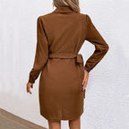 Maggie | Corduroy Wrap Shirt Dress for Women