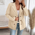 Maialen | Corduroy Double-Breasted Oversized Blazer for Women