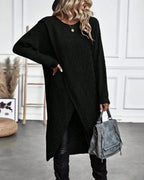 Maira | Long Cardigan Ribbed Knit Sweater for Women