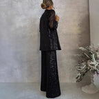 Miriam | Sequin Two-Piece Set with High-Waisted Wide-Leg Pants for Women