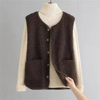 Norah | Ribbed Knit Button-Up Vest for Women