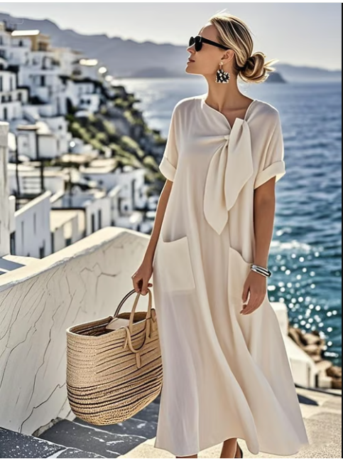 Lalita | Tie Neck Maxi Dress for Women