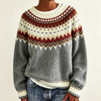 Olalla | Fair Isle Sweater with Crew Neck for Women