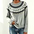Olalla | Fair Isle Sweater with Crew Neck for Women
